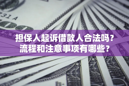 北京担保人起诉借款人合法吗？流程和注意事项有哪些？
