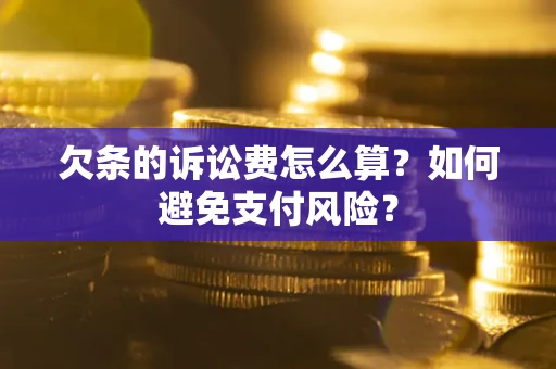 北京欠条的诉讼费怎么算？如何避免支付风险？